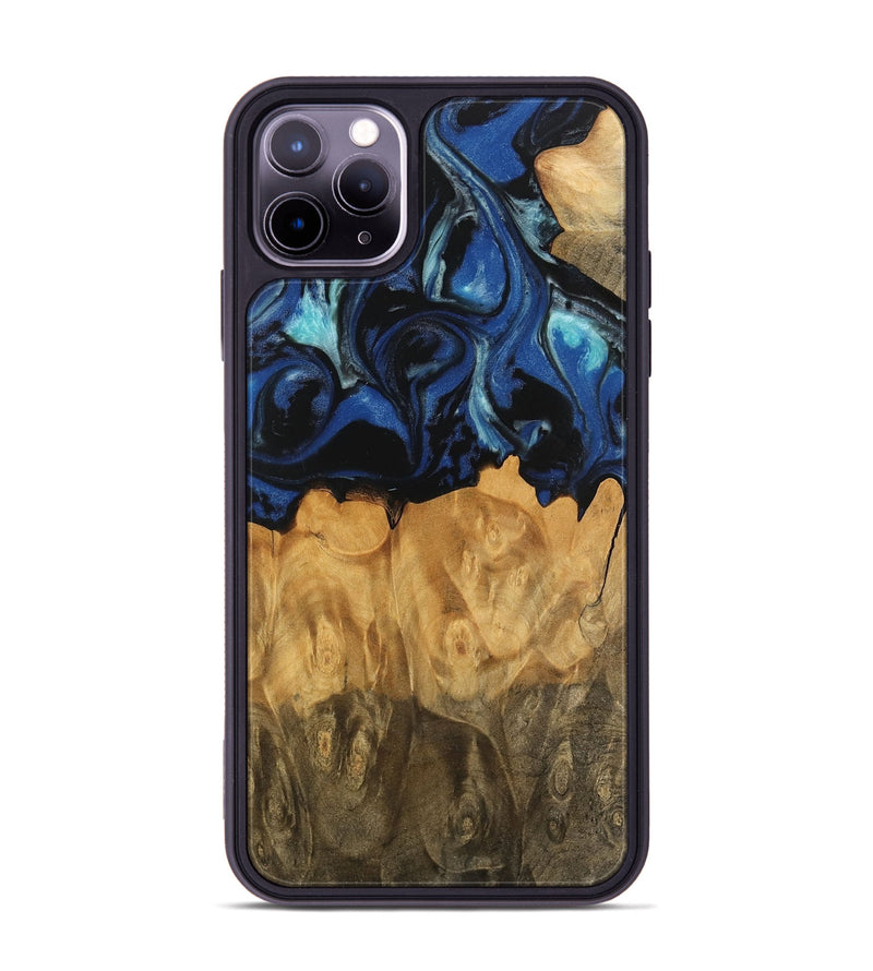 iPhone 11 Pro Max Wood Phone Case - Caryl (Blue, 745550)