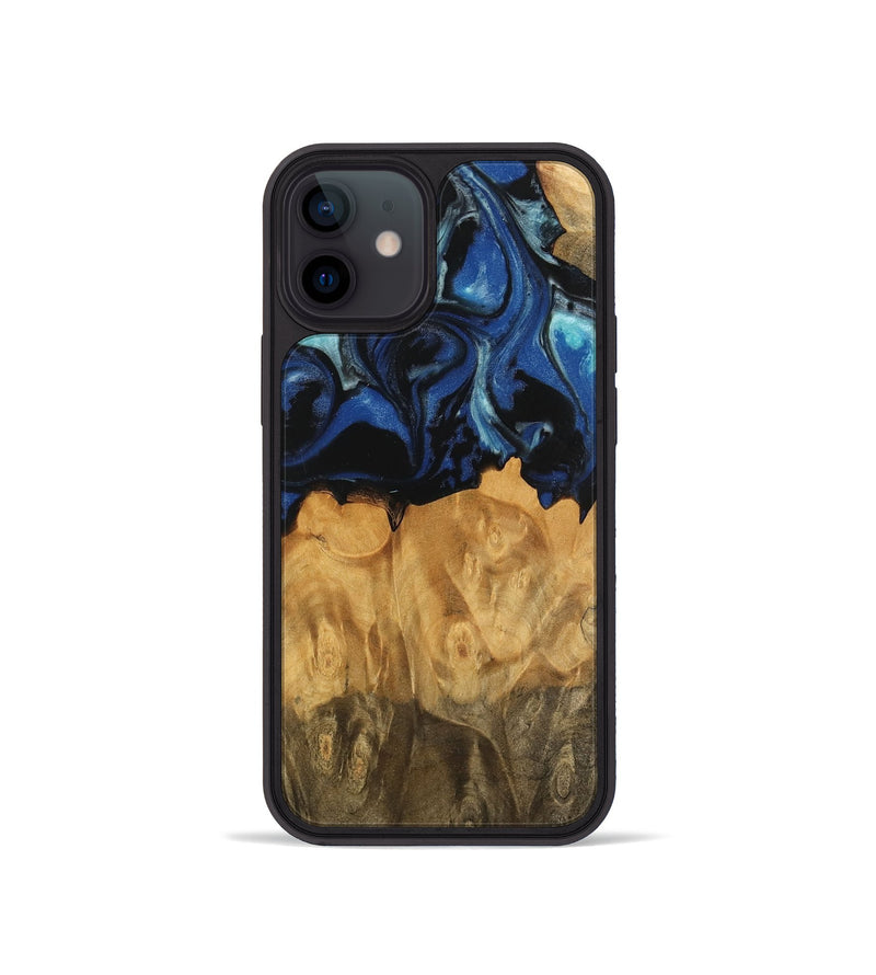 iPhone 12 mini Wood Phone Case - Caryl (Blue, 745550)