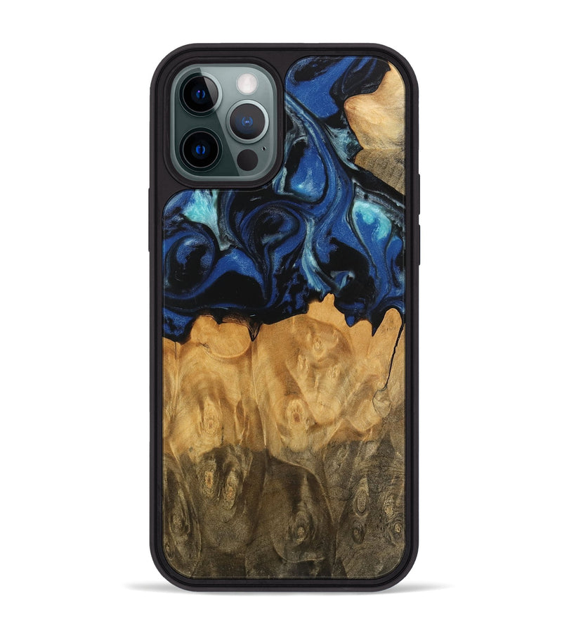 iPhone 12 Pro Max Wood Phone Case - Caryl (Blue, 745550)