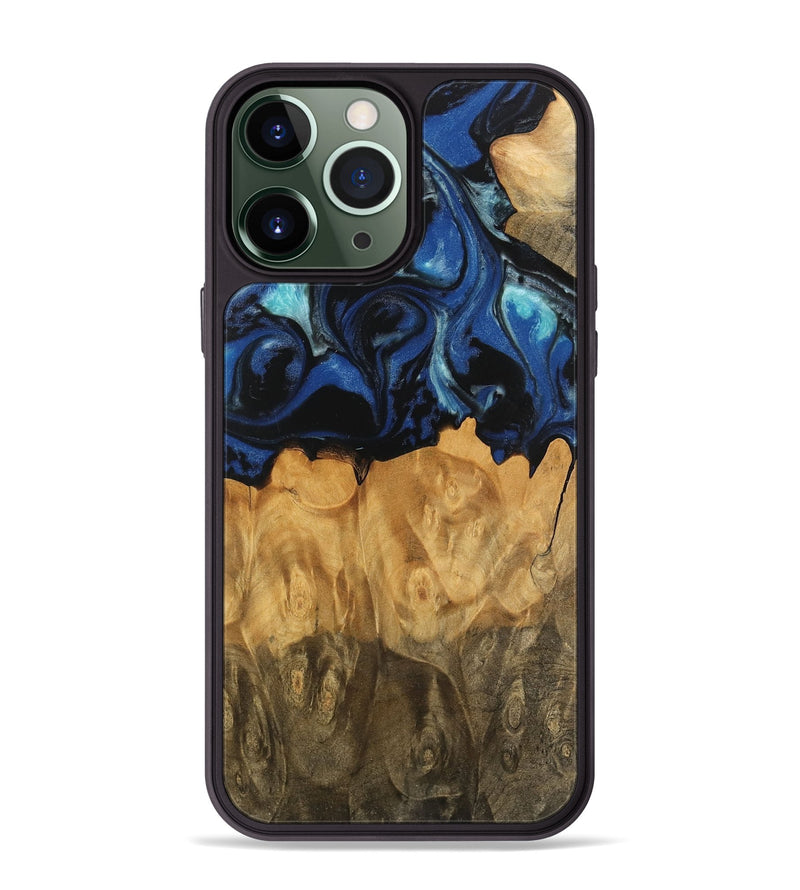 iPhone 13 Pro Max Wood Phone Case - Caryl (Blue, 745550)