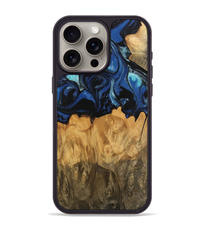 iPhone 15 Pro Max Wood Phone Case - Caryl (Blue, 745550)