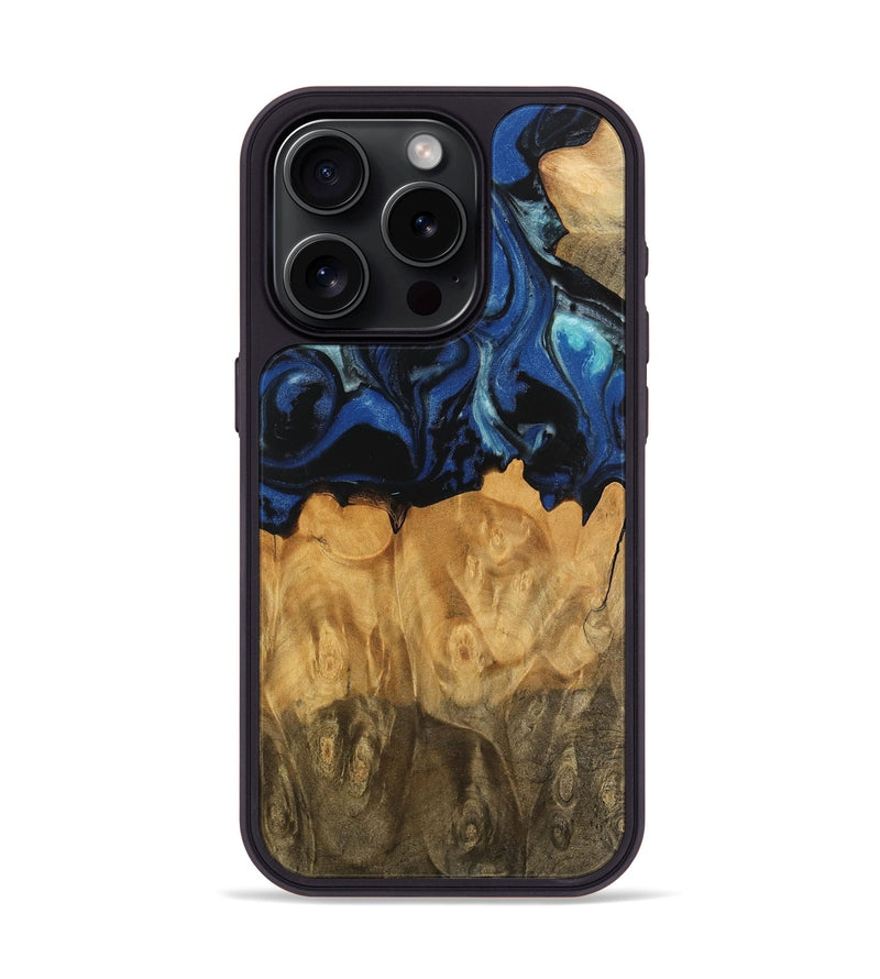 iPhone 15 Pro Wood Phone Case - Caryl (Blue, 745550)