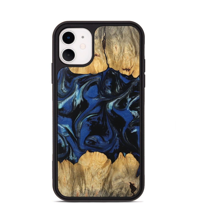 iPhone 11 Wood Phone Case - Reva (Blue, 745555)