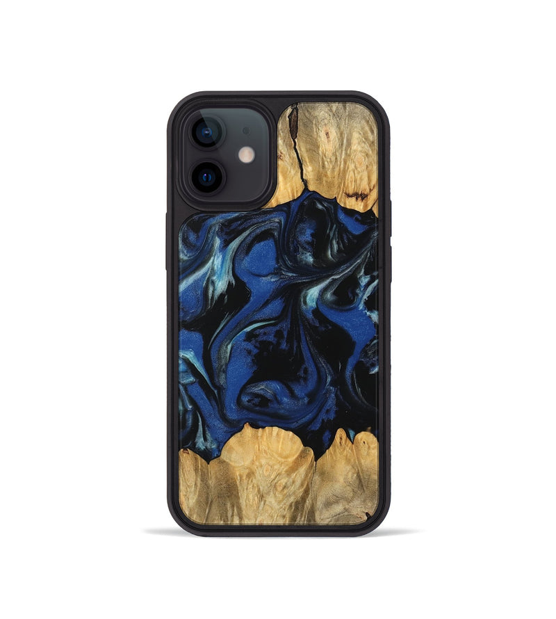 iPhone 12 mini Wood Phone Case - Reva (Blue, 745555)