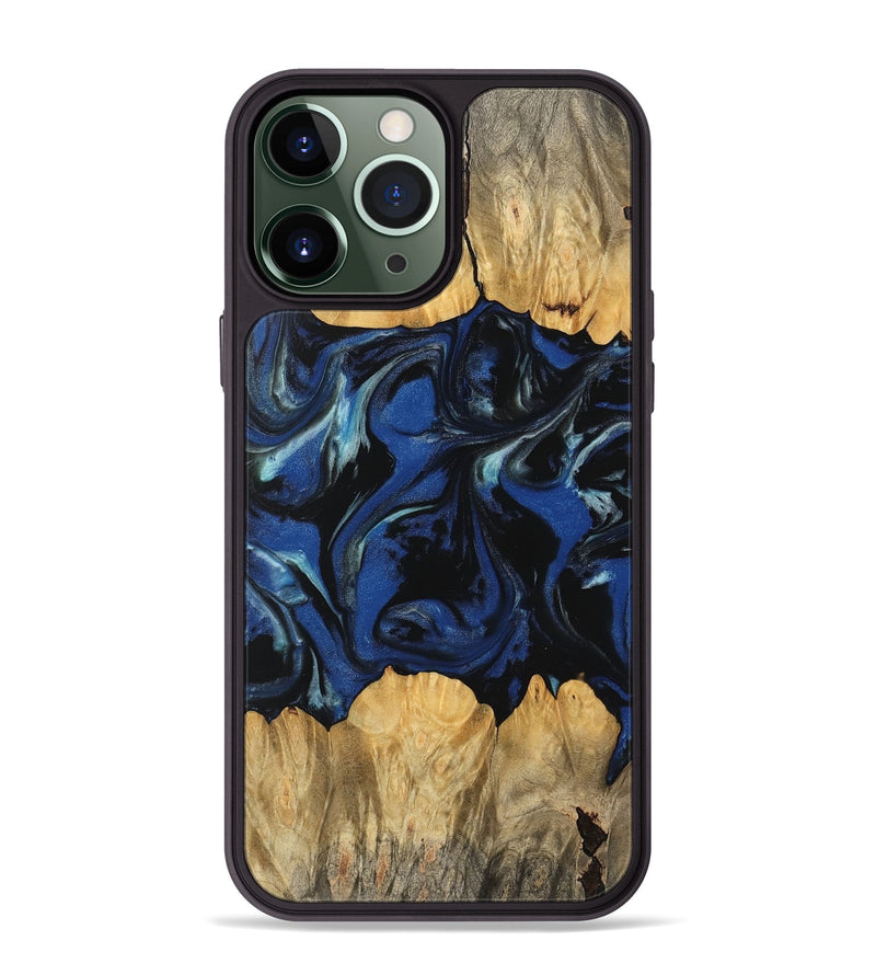 iPhone 13 Pro Max Wood Phone Case - Reva (Blue, 745555)