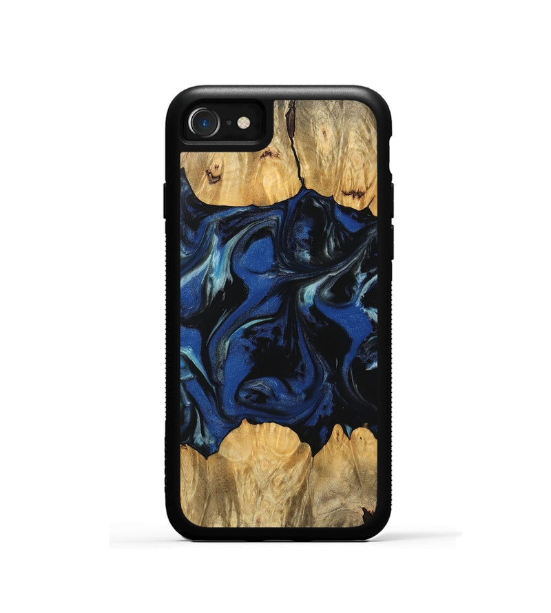 iPhone SE Wood Phone Case - Reva (Blue, 745555)