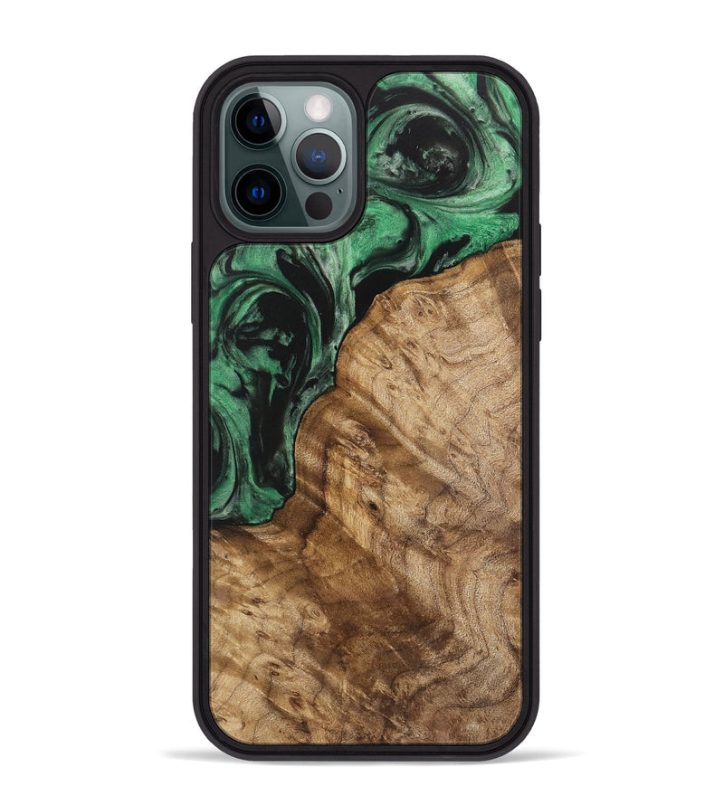 iPhone 12 Pro Max Wood Phone Case - Ona (Green, 745561)