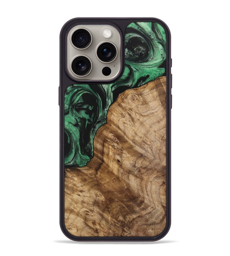 iPhone 15 Pro Max Wood Phone Case - Ona (Green, 745561)