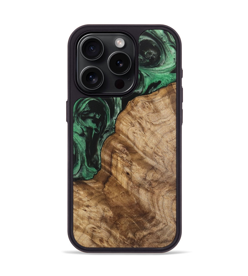 iPhone 15 Pro Wood Phone Case - Ona (Green, 745561)