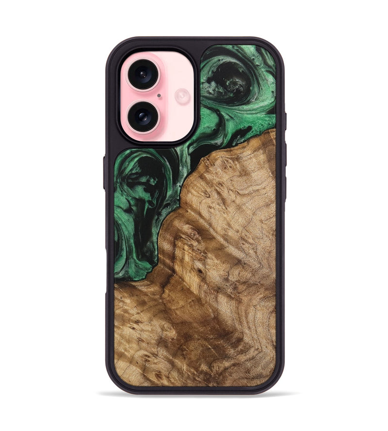 iPhone 16 Wood Phone Case - Ona (Green, 745561)