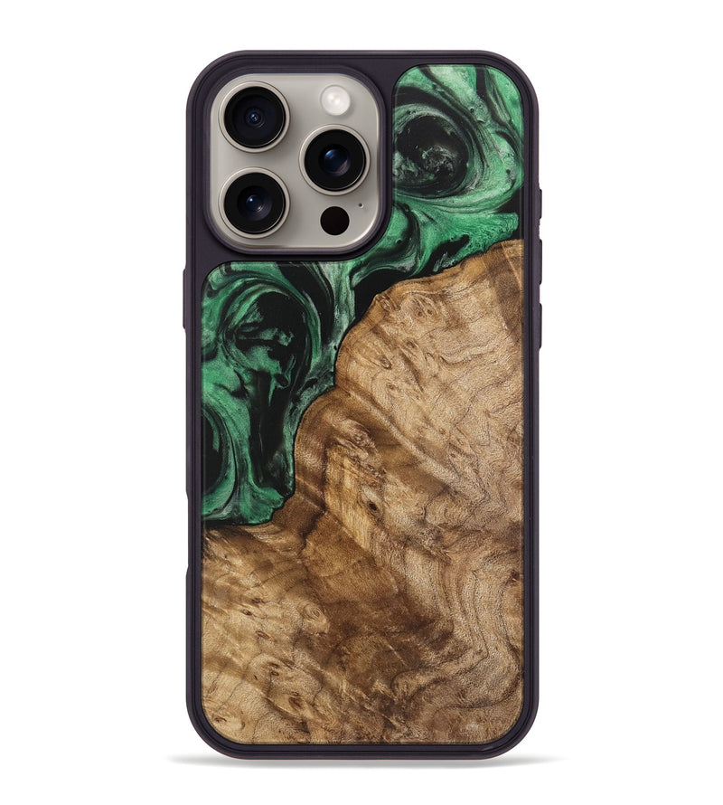 iPhone 16 Pro Max Wood Phone Case - Ona (Green, 745561)