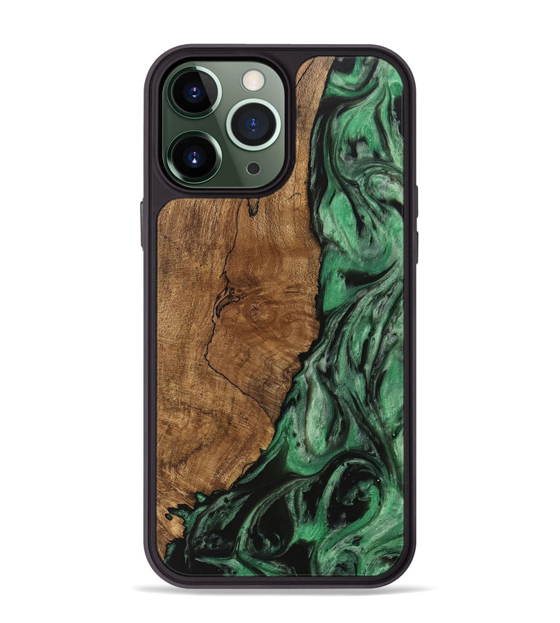 iPhone 13 Pro Max Wood Phone Case - Aydin (Green, 745562)