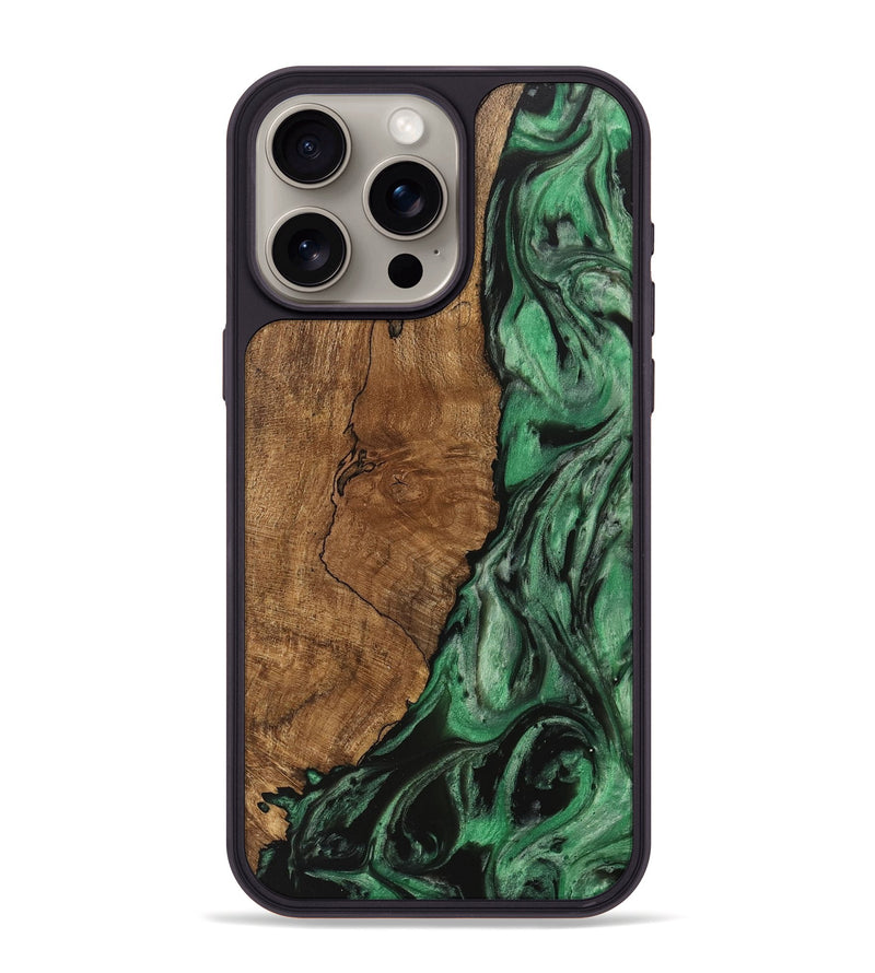 iPhone 15 Pro Max Wood Phone Case - Aydin (Green, 745562)