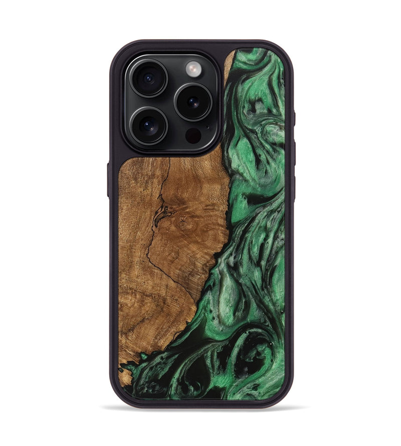 iPhone 15 Pro Wood Phone Case - Aydin (Green, 745562)