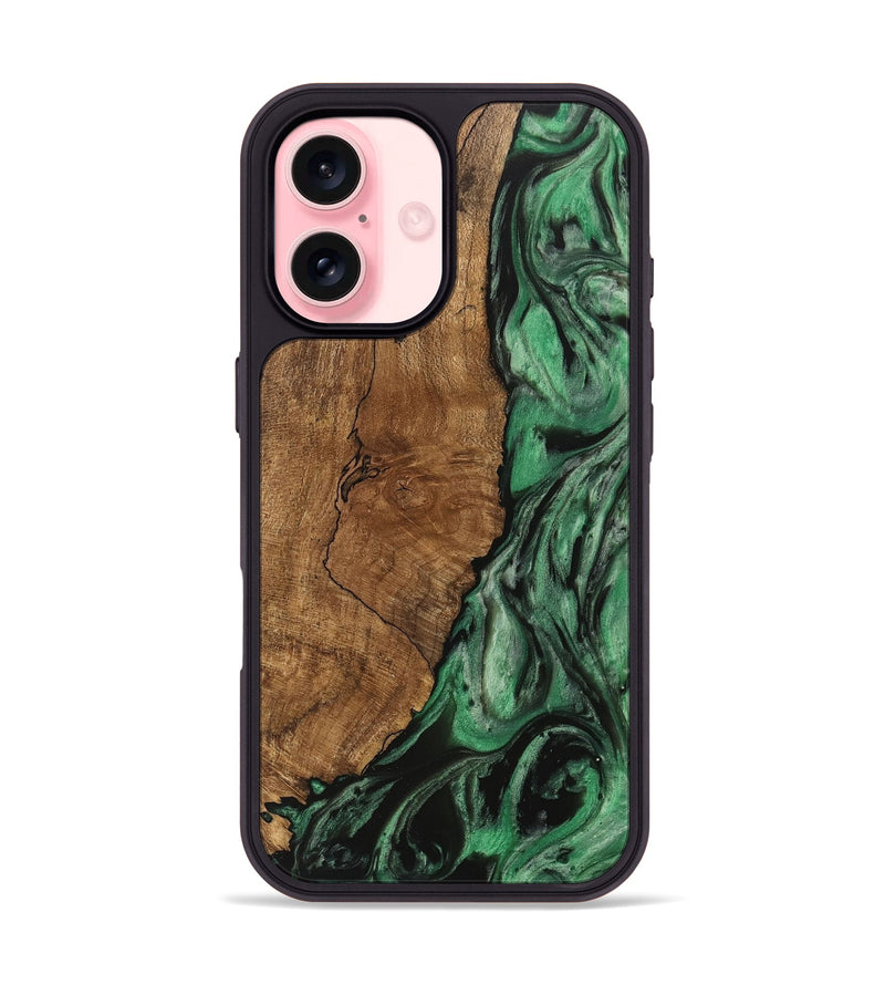 iPhone 16 Wood Phone Case - Aydin (Green, 745562)