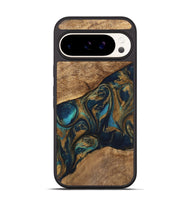 Pixel 9 Pro Wood Phone Case - Andria (Teal & Gold, 745580)