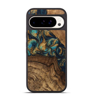 Pixel 9 Pro Wood Phone Case - Joey (Teal & Gold, 745612)