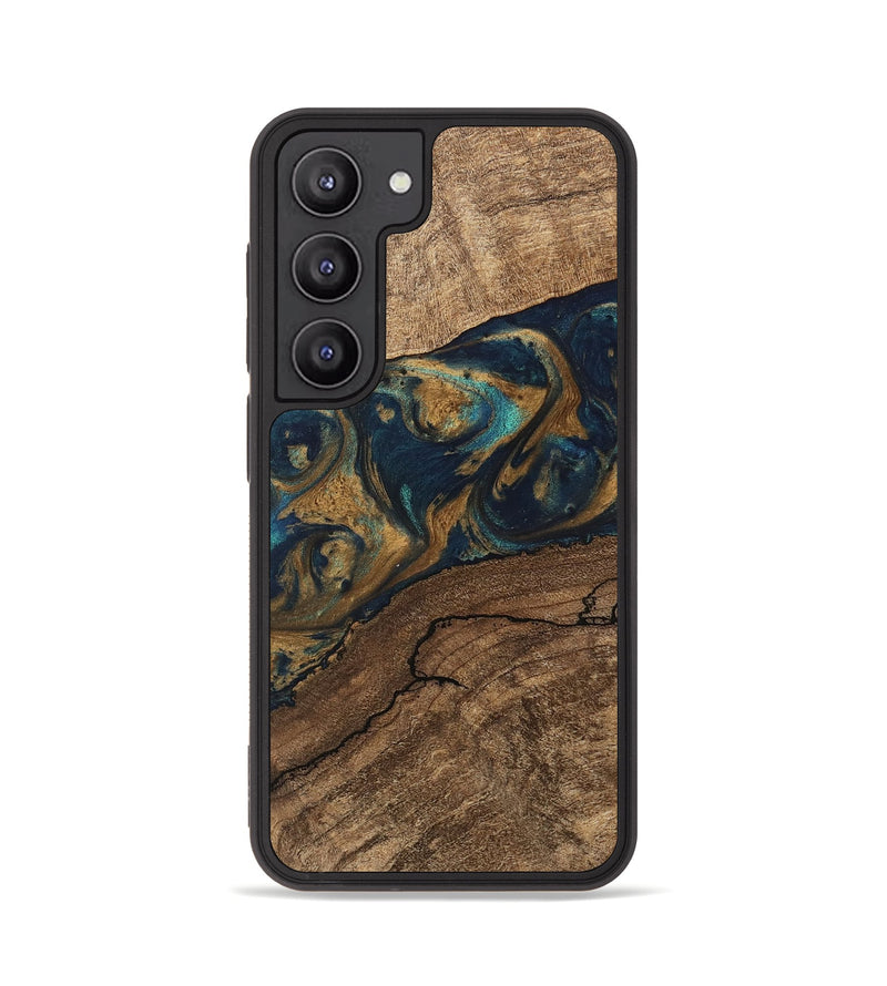 Galaxy S23 Wood Phone Case - Nestor (Teal & Gold, 745622)