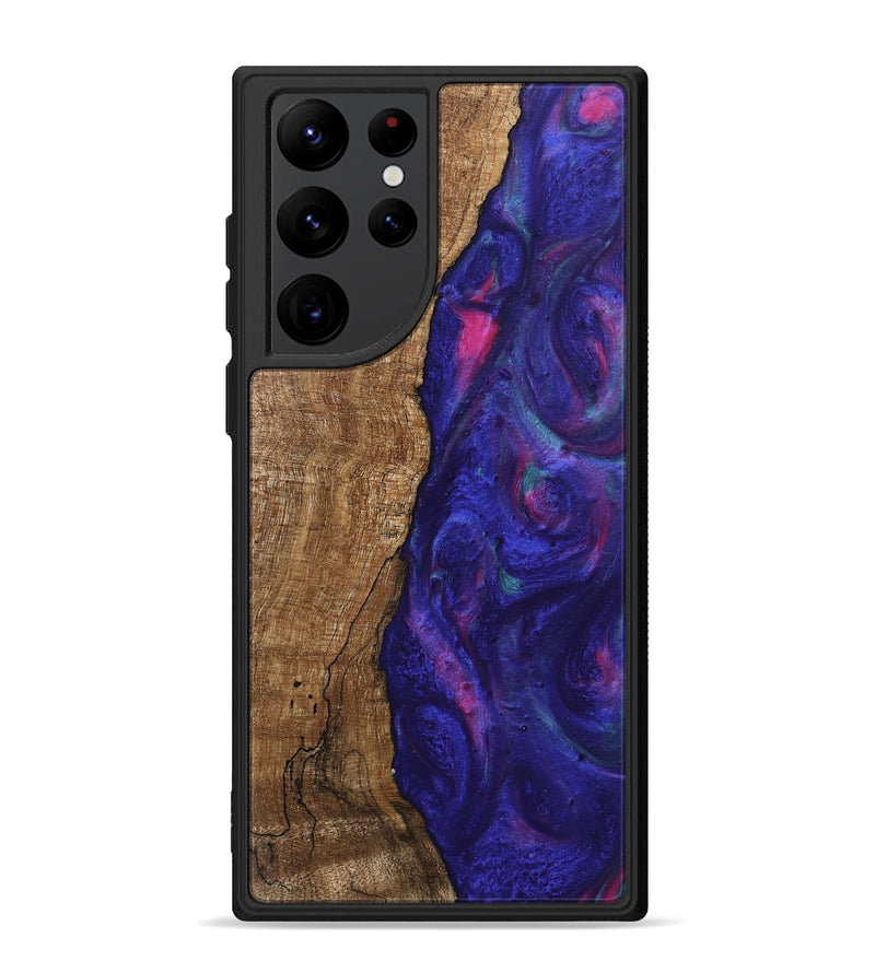 Galaxy S22 Ultra Wood Phone Case - Curley (Purple, 745625)