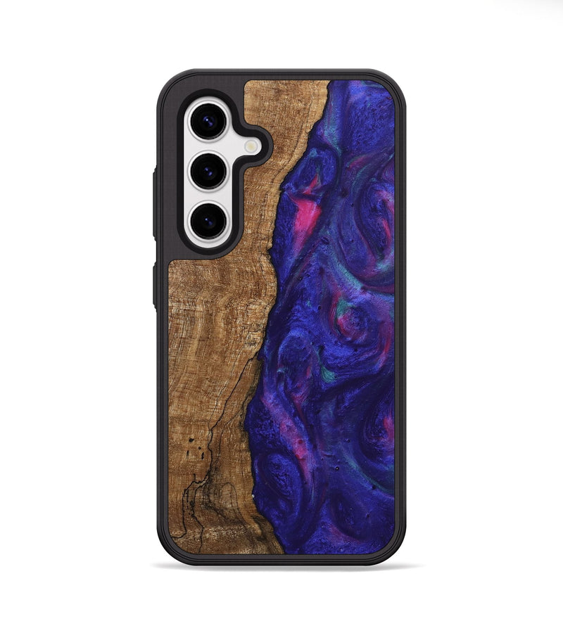 Galaxy S25 Wood Phone Case - Curley (Purple, 745625)