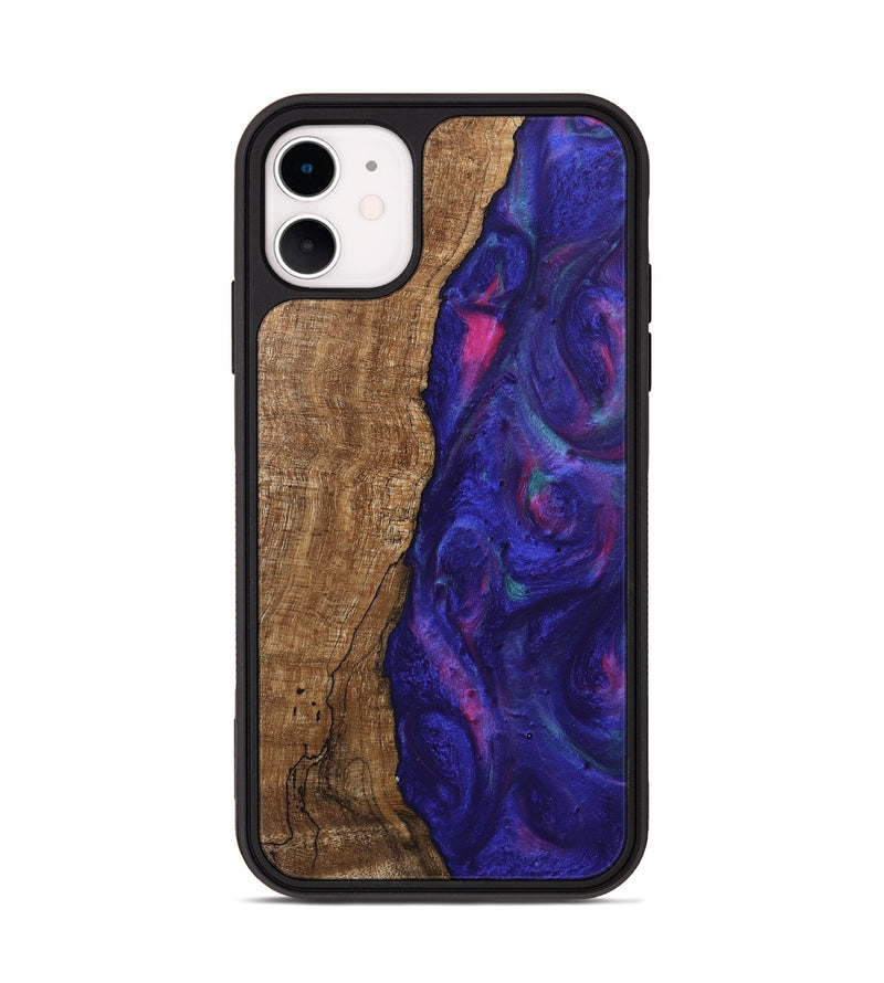 iPhone 11 Wood Phone Case - Curley (Purple, 745625)