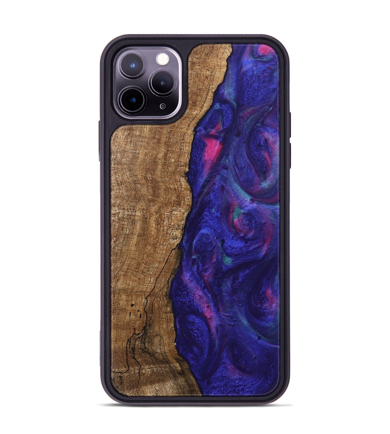 iPhone 11 Pro Max Wood Phone Case - Curley (Purple, 745625)