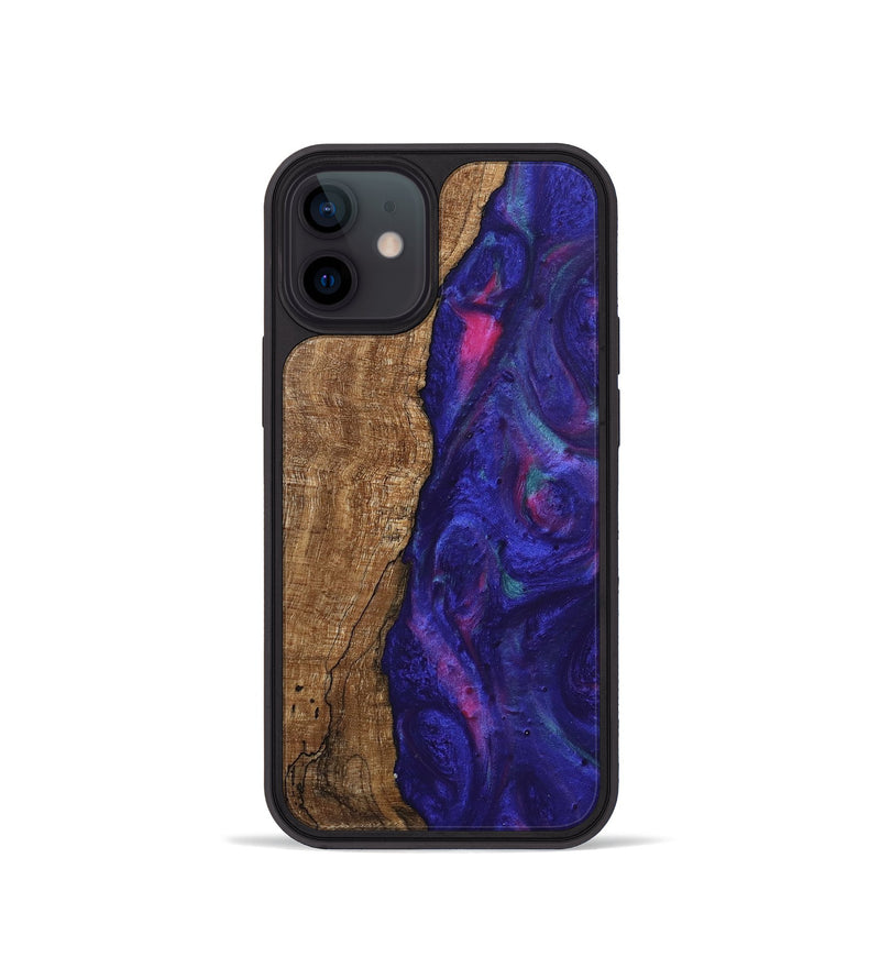 iPhone 12 mini Wood Phone Case - Curley (Purple, 745625)