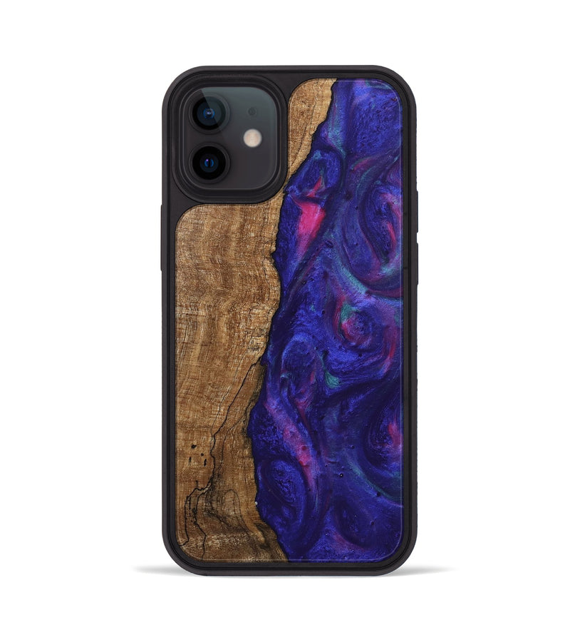 iPhone 12 Wood Phone Case - Curley (Purple, 745625)