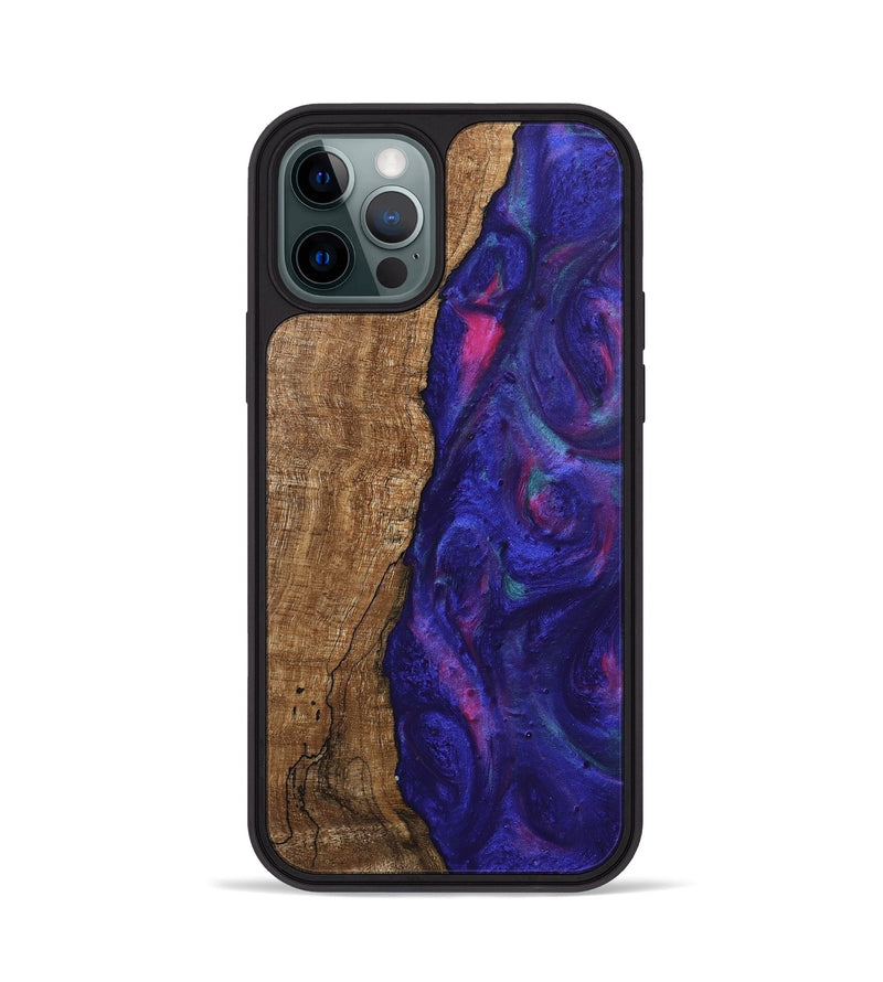 iPhone 12 Pro Wood Phone Case - Curley (Purple, 745625)