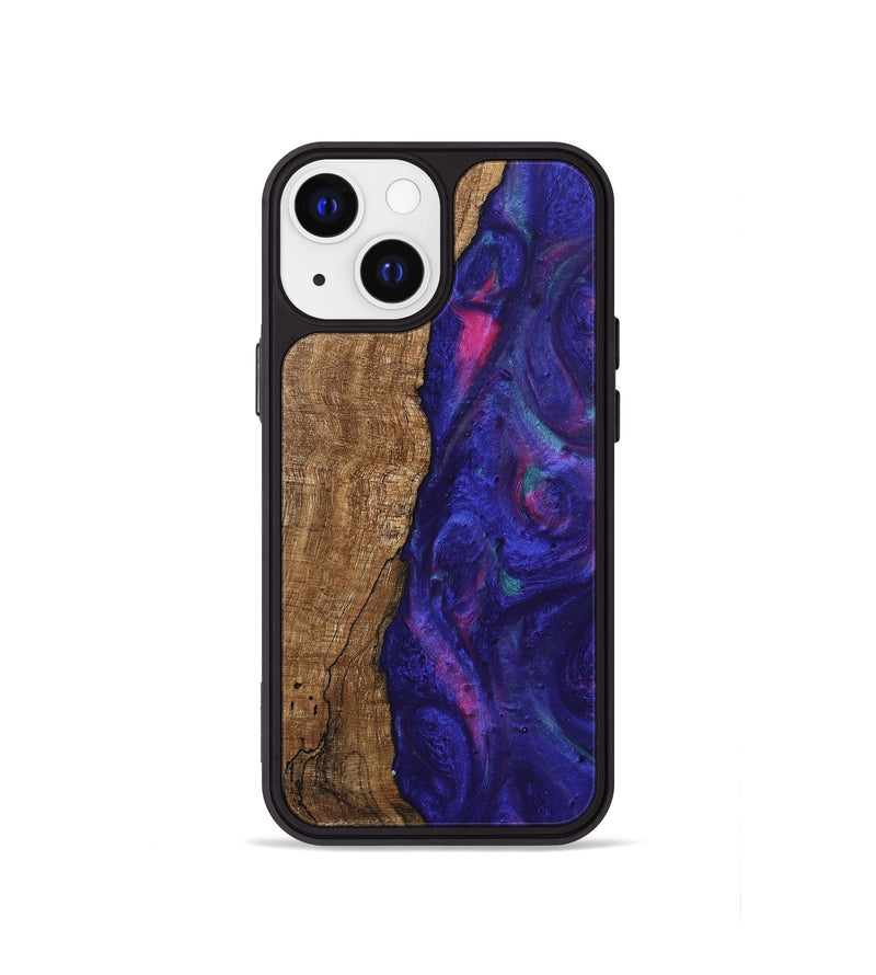 iPhone 13 mini Wood Phone Case - Curley (Purple, 745625)