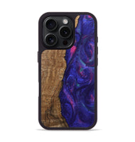 iPhone 16 Pro Wood Phone Case - Curley (Purple, 745625)