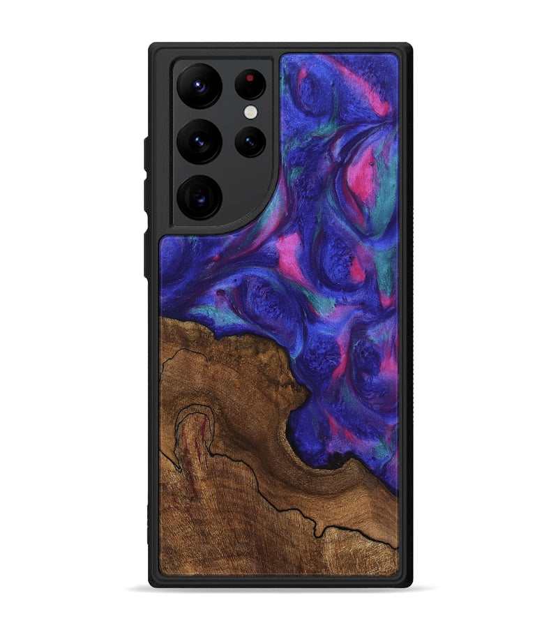 Galaxy S22 Ultra Wood Phone Case - Freeman (Purple, 745628)