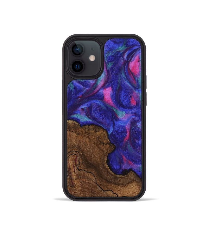 iPhone 12 mini Wood Phone Case - Freeman (Purple, 745628)