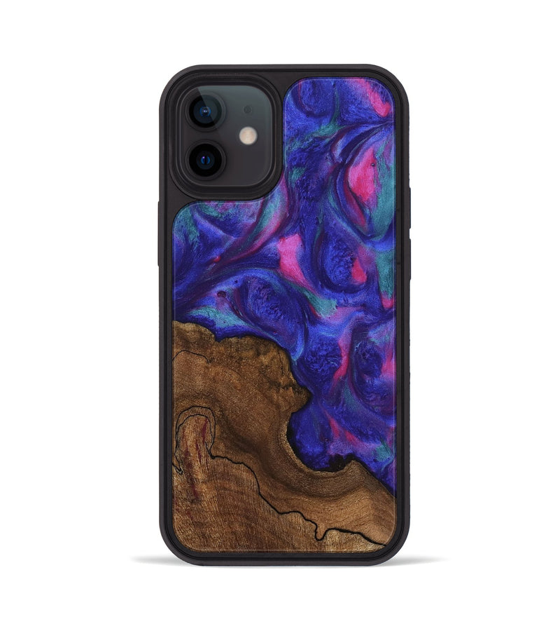 iPhone 12 Wood Phone Case - Freeman (Purple, 745628)