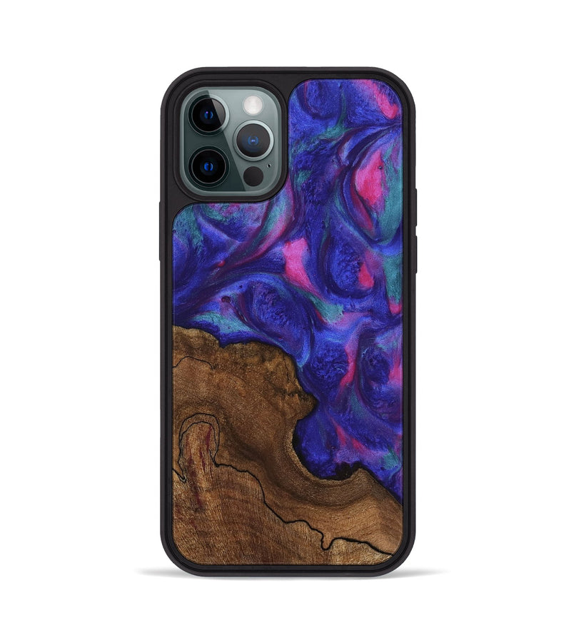 iPhone 12 Pro Wood Phone Case - Freeman (Purple, 745628)