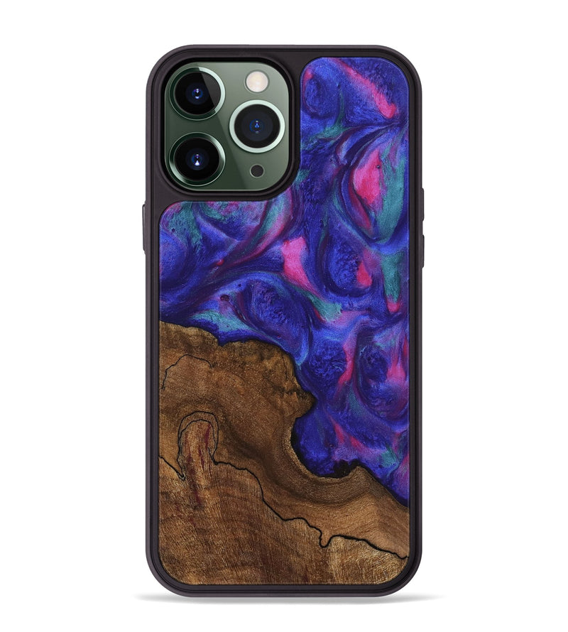 iPhone 13 Pro Max Wood Phone Case - Freeman (Purple, 745628)