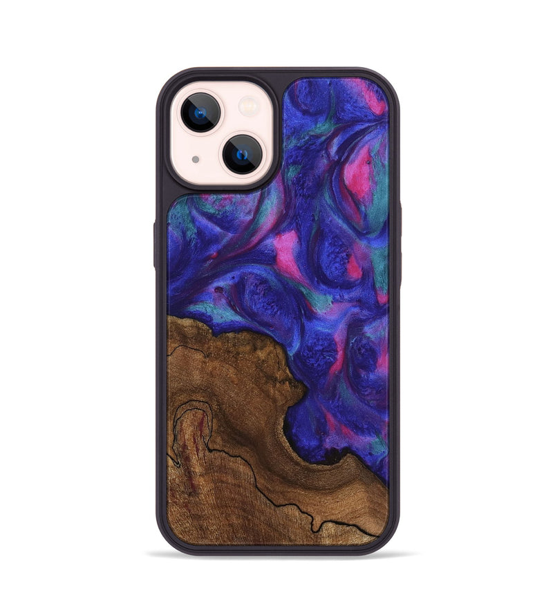 iPhone 14 Wood Phone Case - Freeman (Purple, 745628)