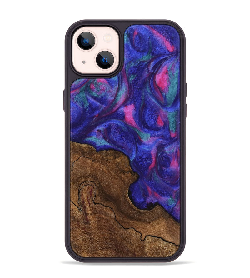 iPhone 14 Plus Wood Phone Case - Freeman (Purple, 745628)