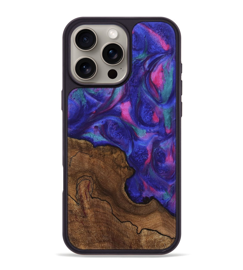 iPhone 16 Pro Max Wood Phone Case - Freeman (Purple, 745628)