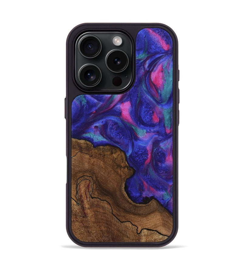 iPhone 16 Pro Wood Phone Case - Freeman (Purple, 745628)