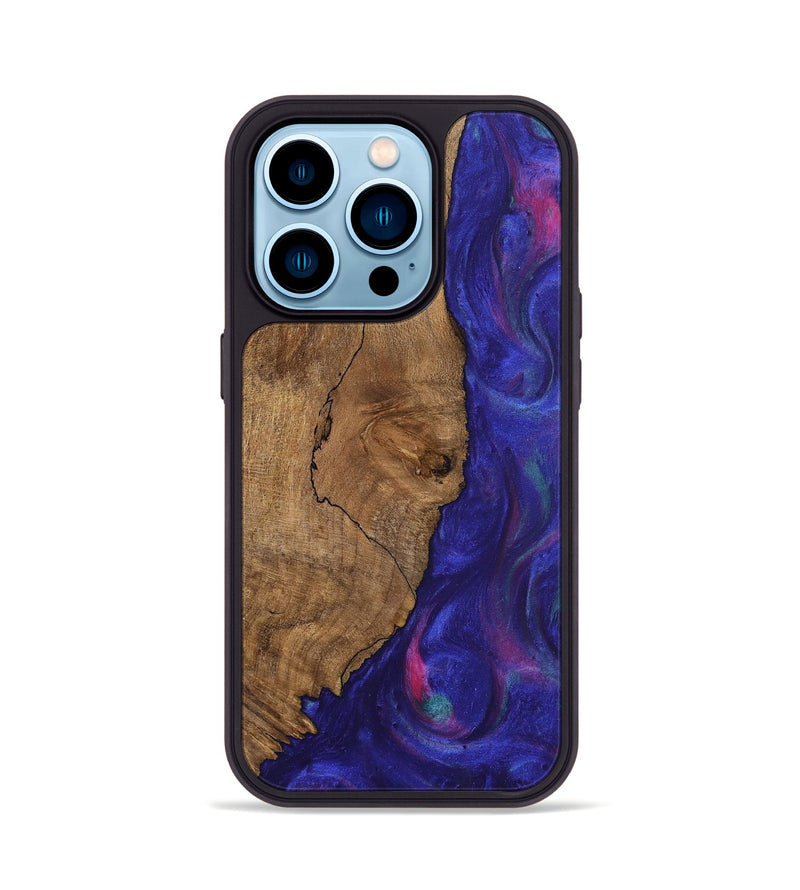 iPhone 14 Pro Wood Phone Case - Shayne (Purple, 745629)