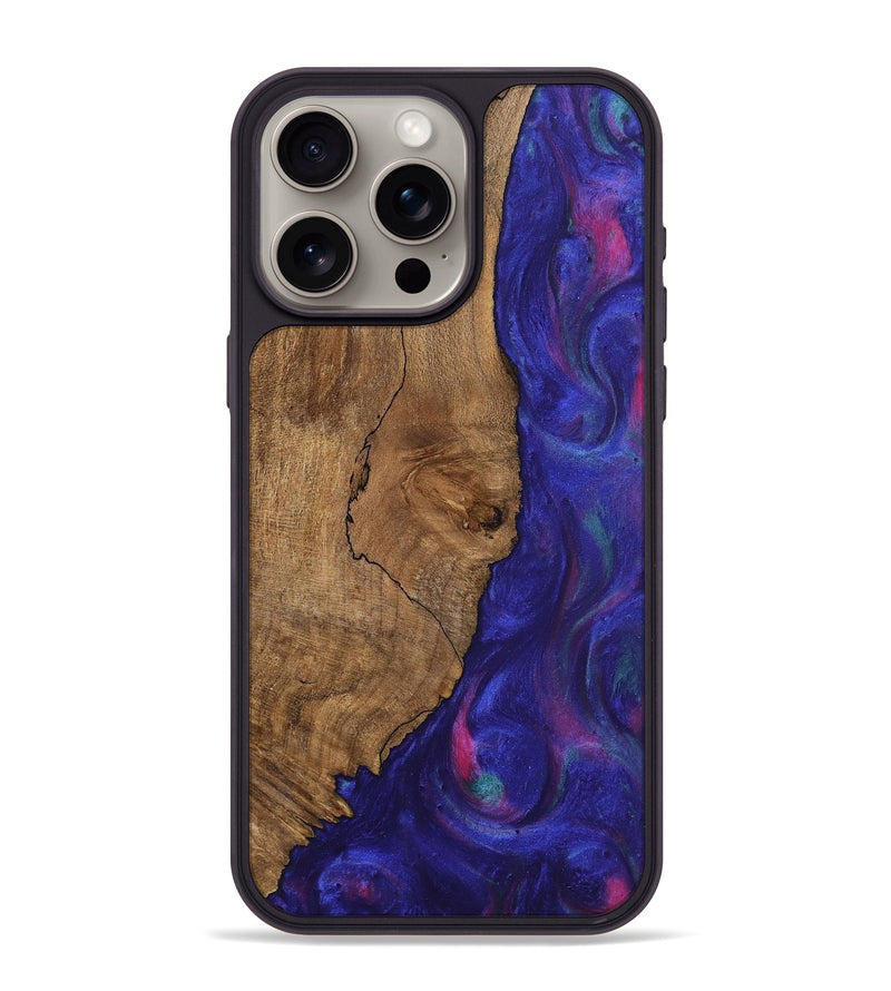 iPhone 15 Pro Max Wood Phone Case - Shayne (Purple, 745629)