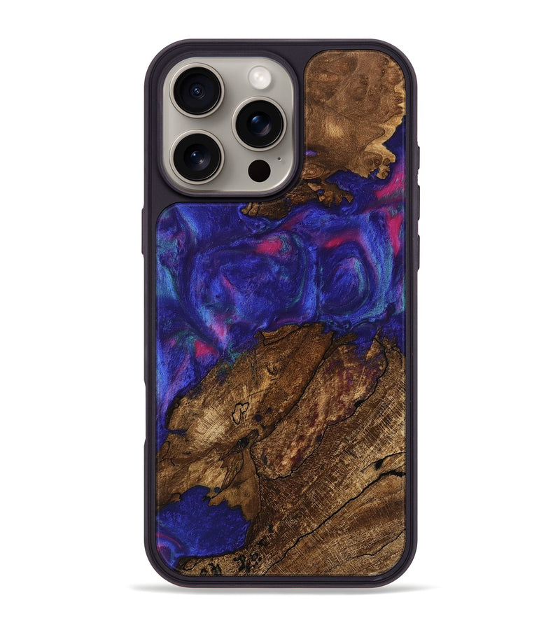 iPhone 16 Pro Max Wood Phone Case - Emmit (Purple, 745630)