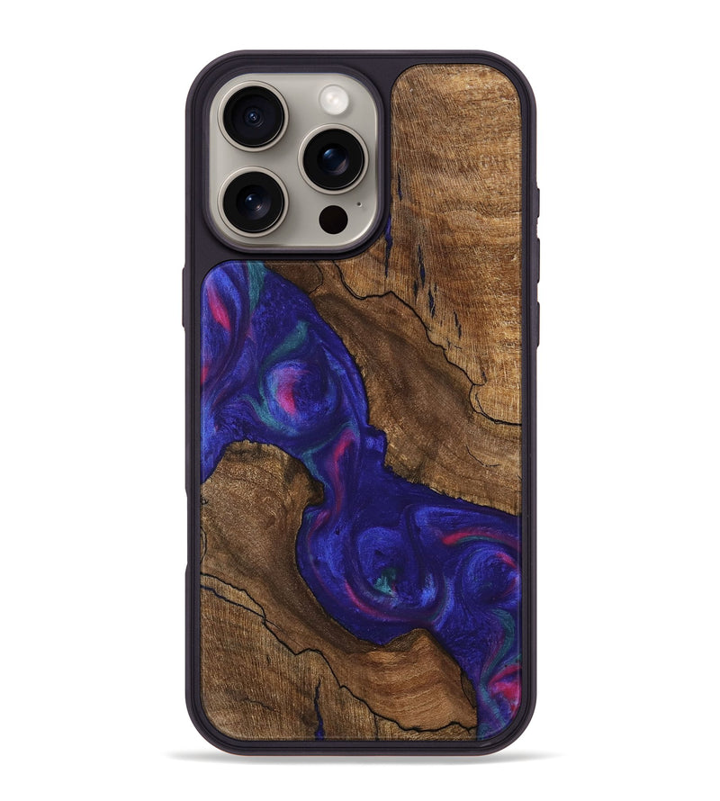 iPhone 16 Pro Max Wood Phone Case - Verner (Purple, 745644)