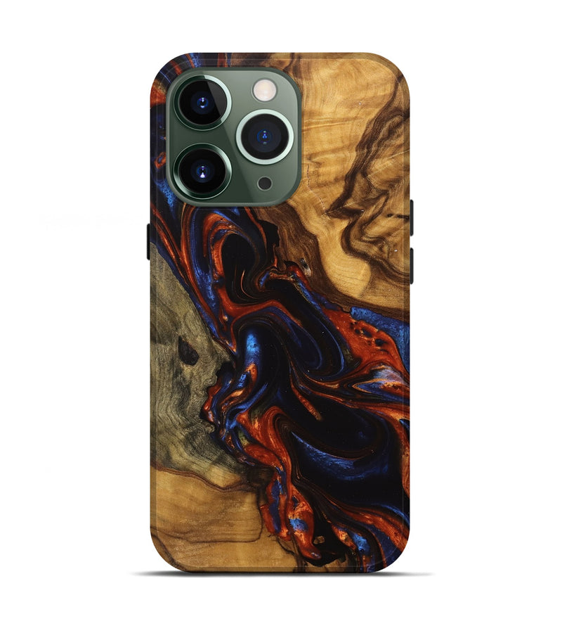 iPhone 13 Pro Wood Live Edge Phone Case - Leah (Red, 745663)