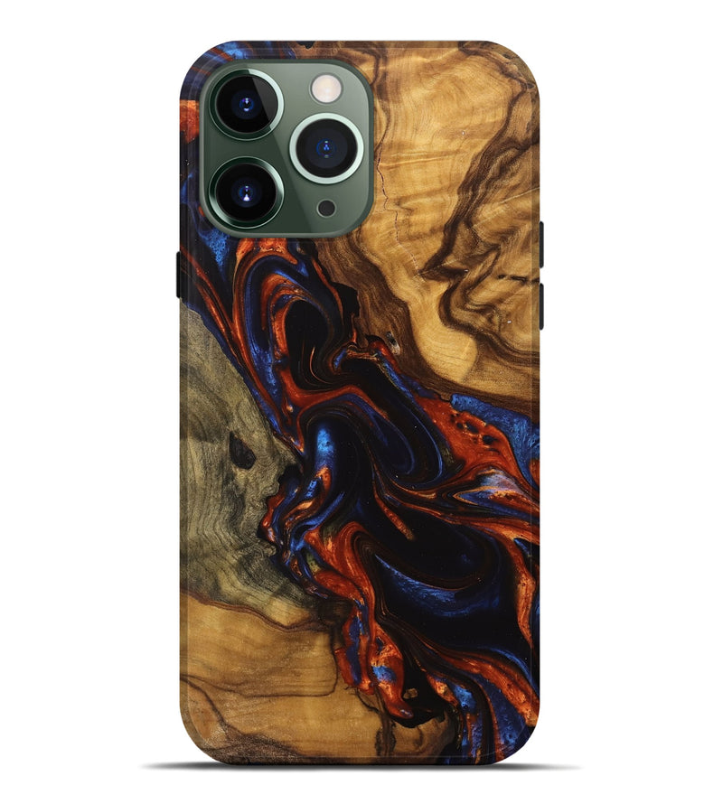 iPhone 13 Pro Max Wood Live Edge Phone Case - Leah (Red, 745663)