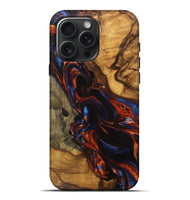 iPhone 16 Pro Max Wood Live Edge Phone Case - Leah (Red, 745663)