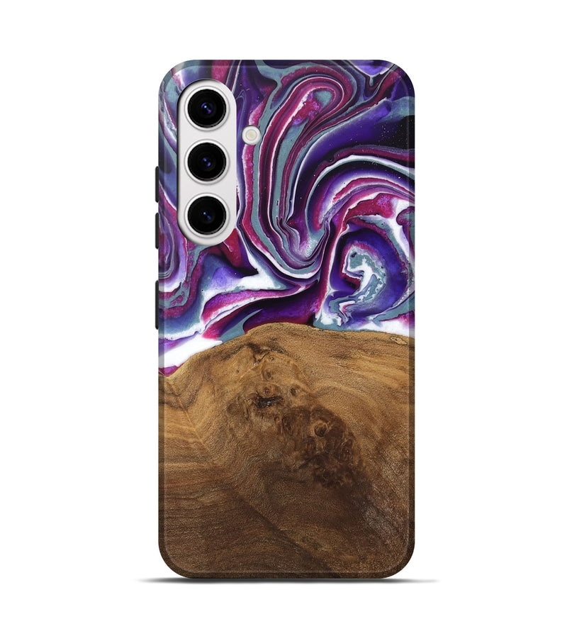 Galaxy S25 Wood Live Edge Phone Case - Shawna (Purple, 745665)