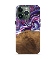 iPhone 13 Pro Wood Live Edge Phone Case - Shawna (Purple, 745665)