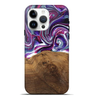 iPhone 15 Pro Max Wood Live Edge Phone Case - Shawna (Purple, 745665)